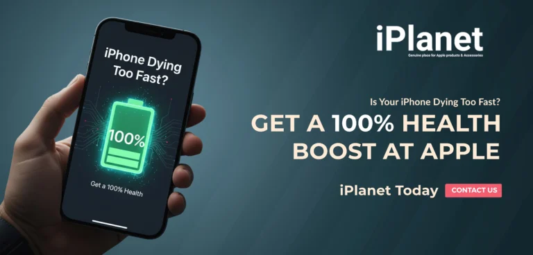 is Your iphone dying too fast get a 100% health boost at apple iplanet today